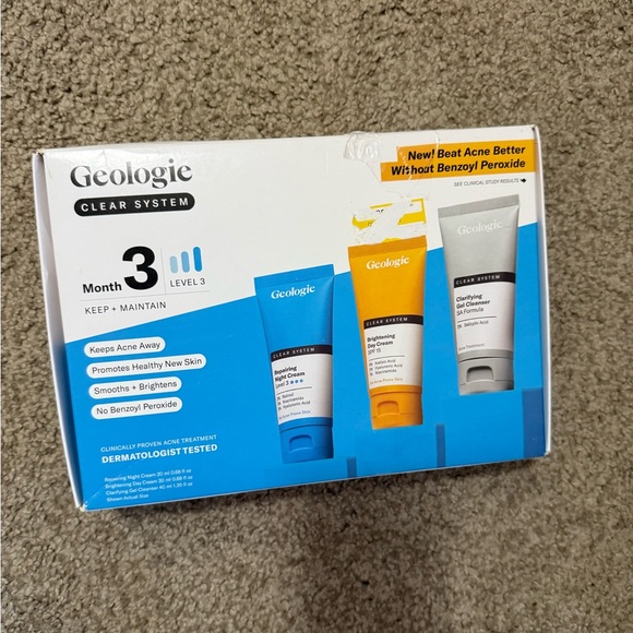 GEOLOGIE Clear System Level 3 Acne Treatment & Skincare Set 3pc, NEW - Picture 6 of 6